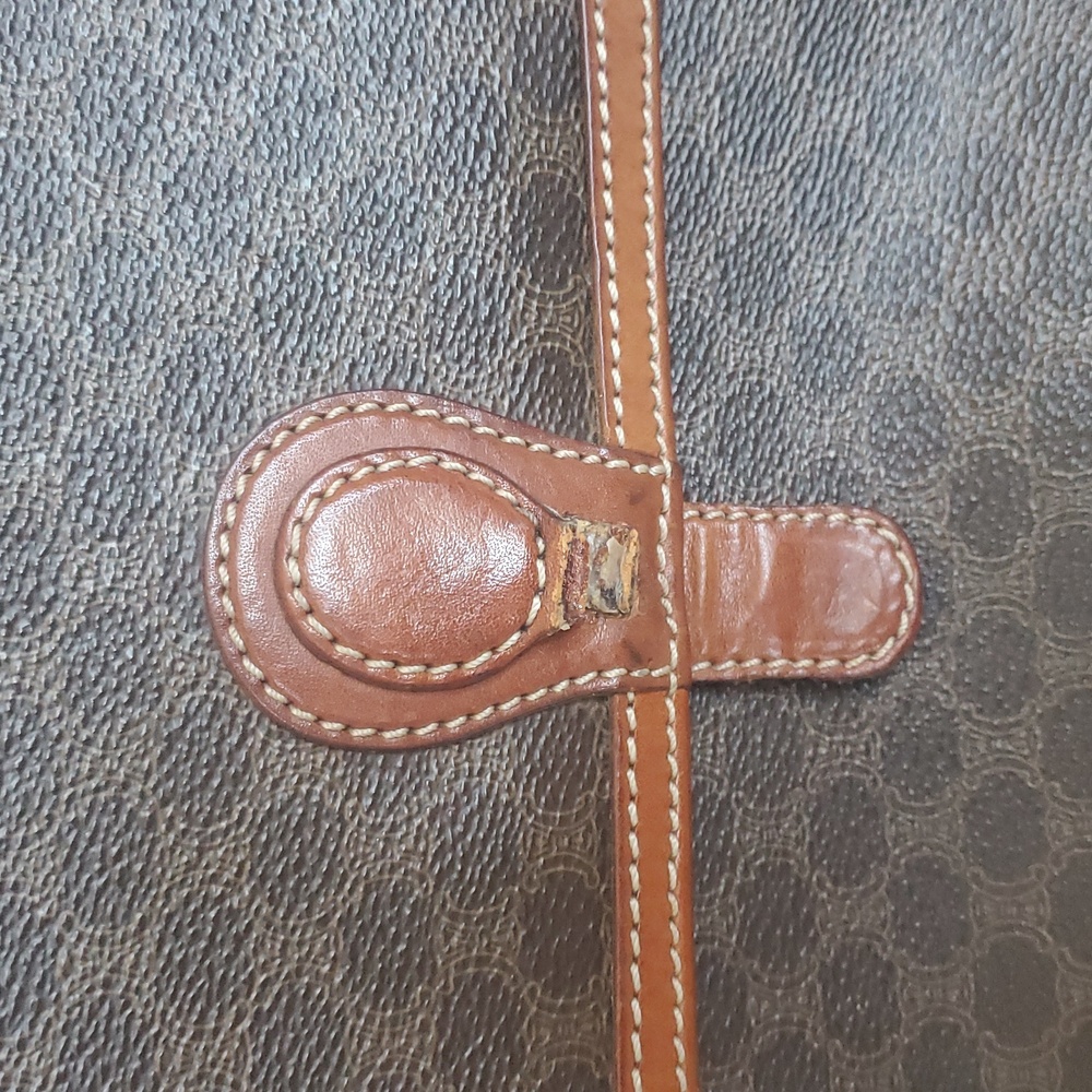 CELINE Brown Macadam Flap Crossbody Bag - Picture 5 of 17